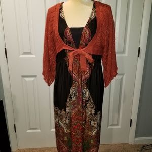 Sparkly Orange Shrug